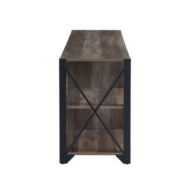 Wood Media Console TV Stand Entertainment Center