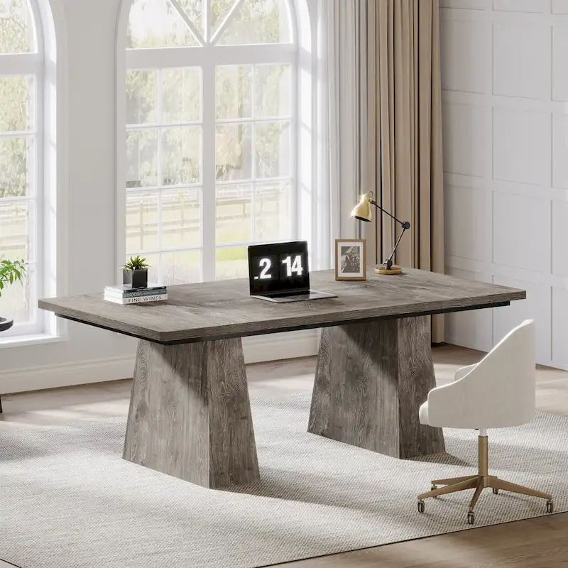 63 Inches  Executive Office Desk Large Computer Conference Table