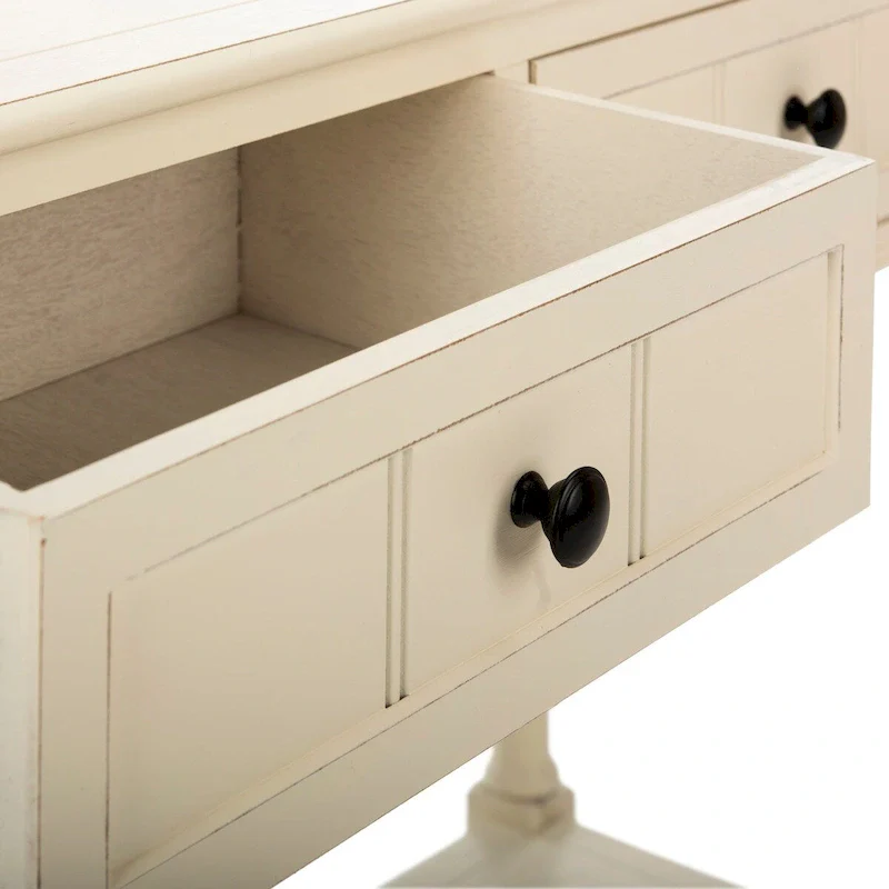 Grey 2-Drawer Console Table - 35.8 x 13.8 x 29.5 - 36Wx14Dx30H