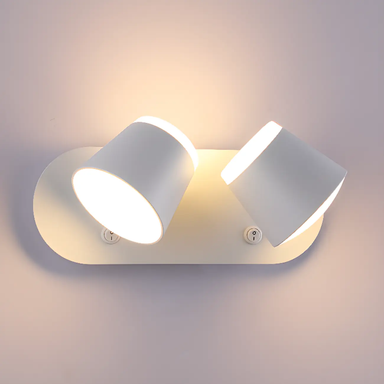 Modern Wall-Mounted Mini White Bathroom Vanity Light Fixture