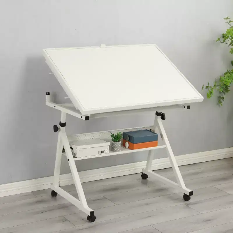 GDFStudio Anchalee Modern Metal and Wooden Jigsaw Puzzle Table Board with 4 Trays