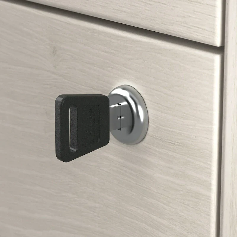 Farmhouse Lateral File Cabinet, 2-Drawer, Linen White Oak / Driftwood Gray, Single User