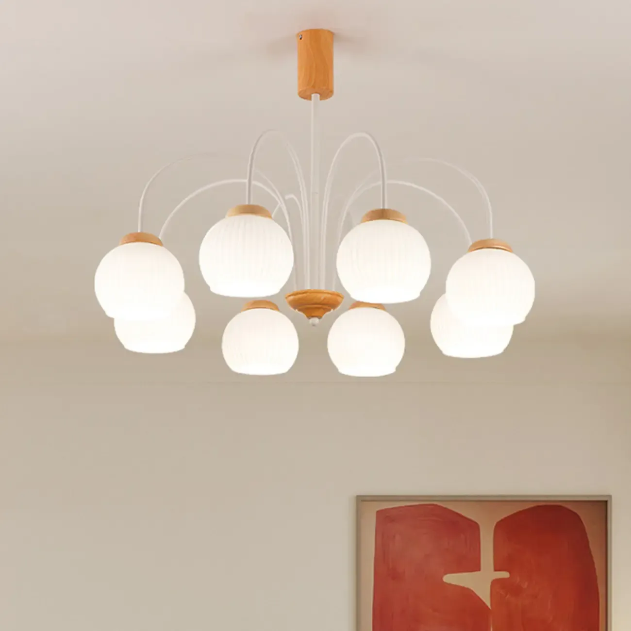 Modern Elegant Globe Pendant Chandelier with Flexible Length