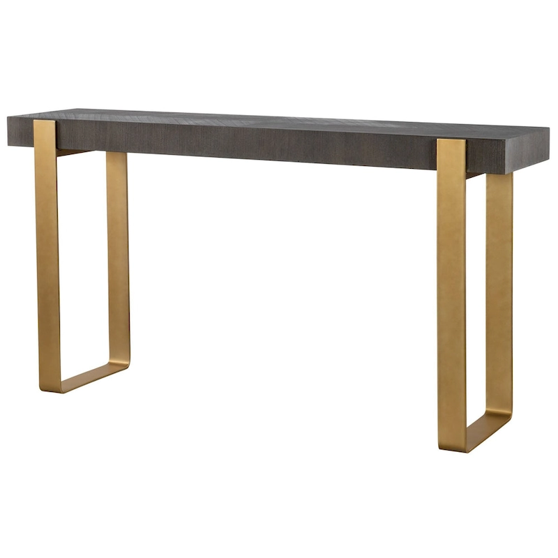 Rectangular Console Table with Strap Legs - 60