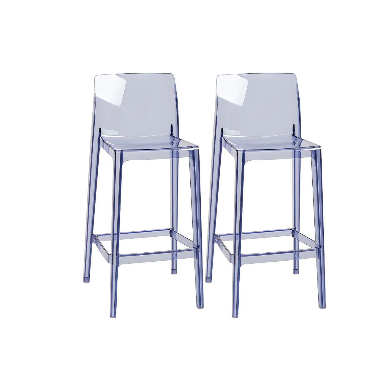 Modern Acrylic Transparent Stylish Rectangle Bar Stool