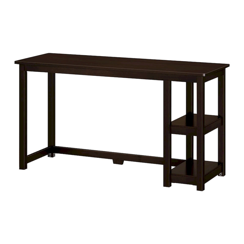 Plank and Beam Desk with Bookshelves