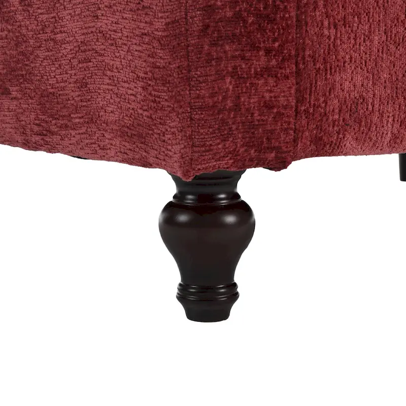 Red 68.9 Chenille 2-Seater Sofa with Detachable Cushions