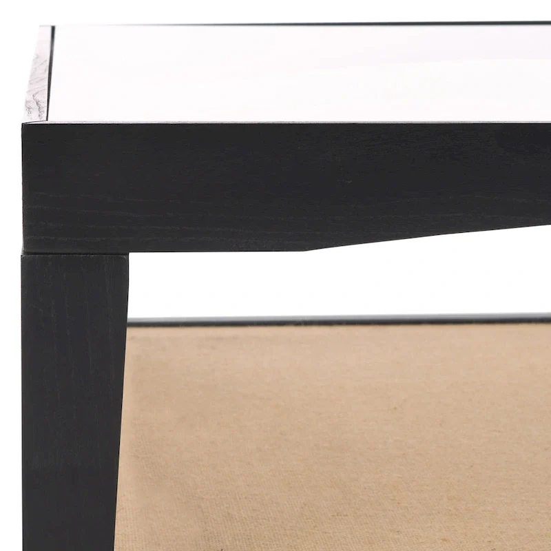 Square Glass Coffee Table — W40 x D40 x H17
