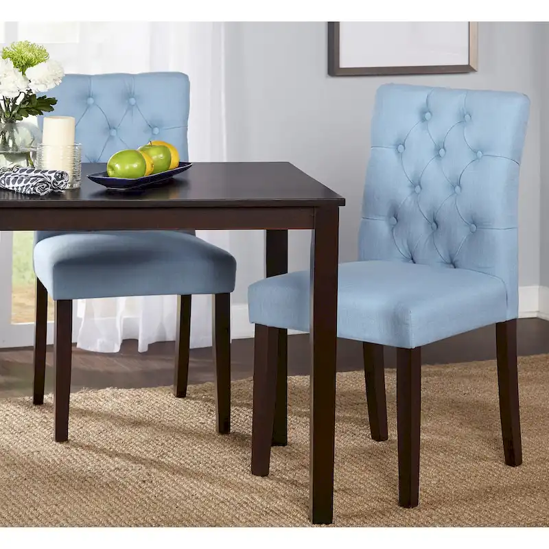 6-Piece Espresso Rubberwood and Fabric Dining Set with Bench