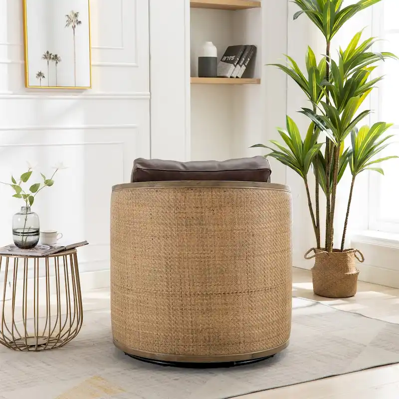Swivel Barrel Accent Chair