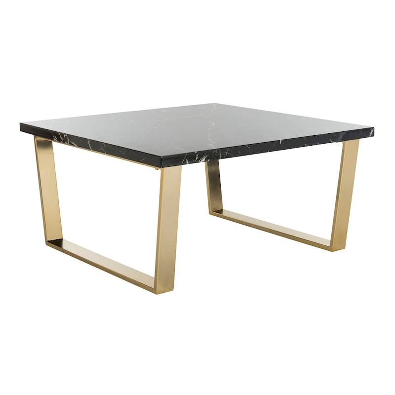 SAFAVIEH Bea Black/ Brass Square Coffee Table - 31.5