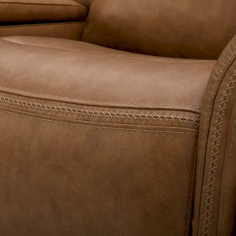 Cooper Leather Dual Power Reclining Loveseat with Console