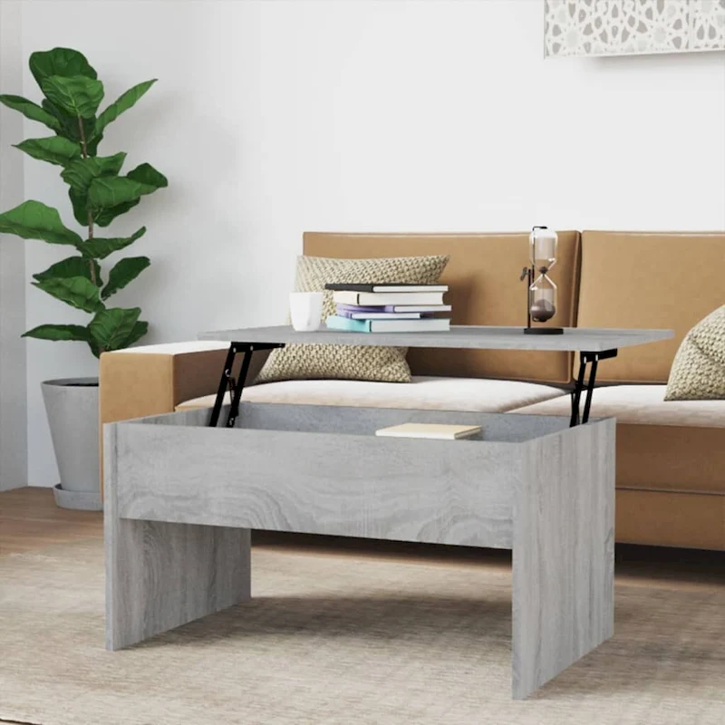 vidaXL Coffee Table Lift Top End Table Accent Side Sofa Table Engineered Wood - 31.5 x 19.9 x 16.3