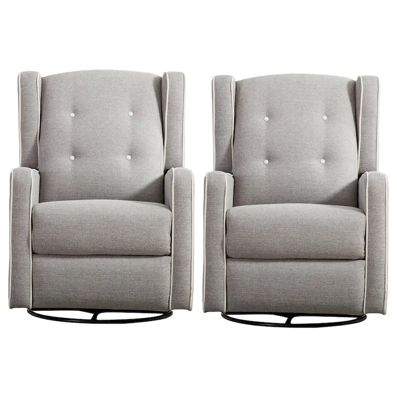 Racing Swivel Rocker Recliner Chair Single Seat Set of two