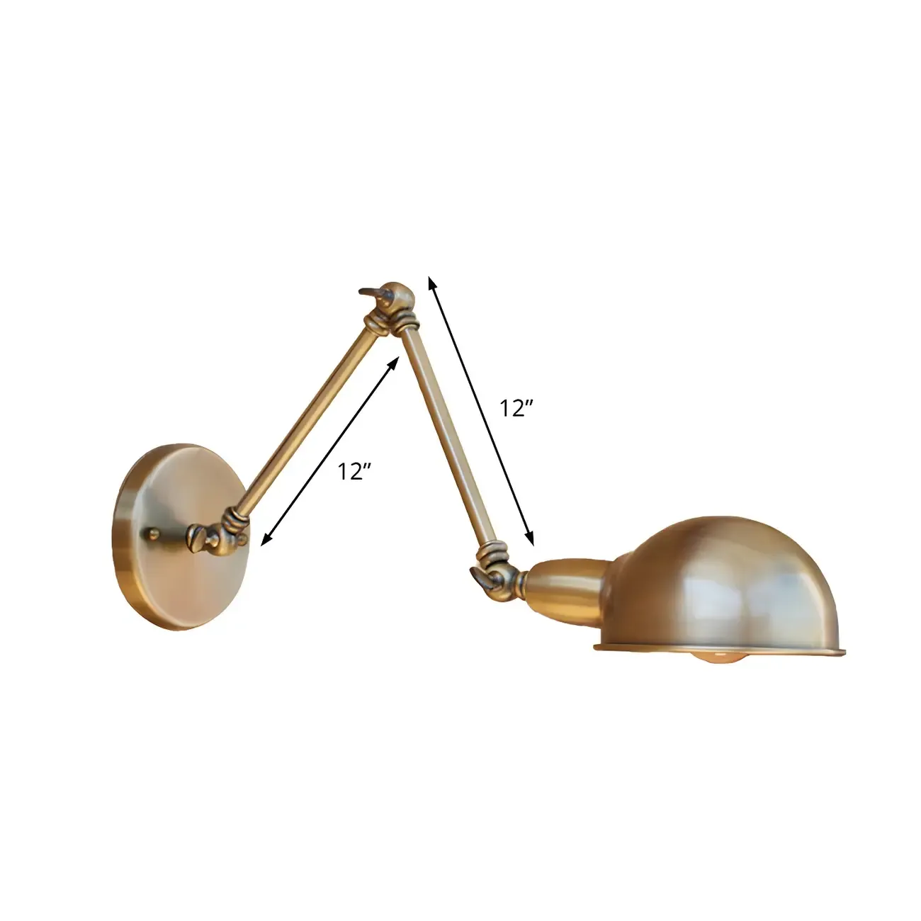Retro Dome Metal Swing Arm Wall Light