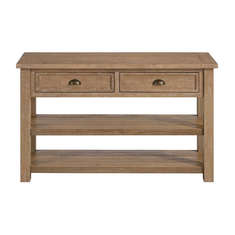 The Gray Barn Downington Solid Wood 2-Drawer Sofa Console Table