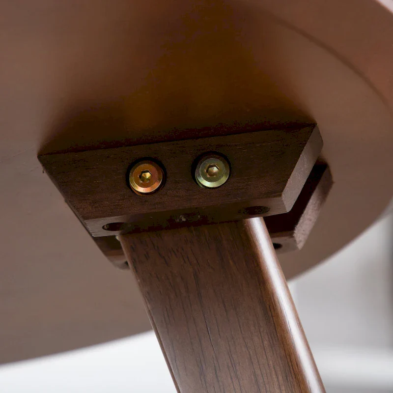 Furniture of America Beck Mid-century 2-Piece Walnut Boucle Wingback Accent Chair and Table Set