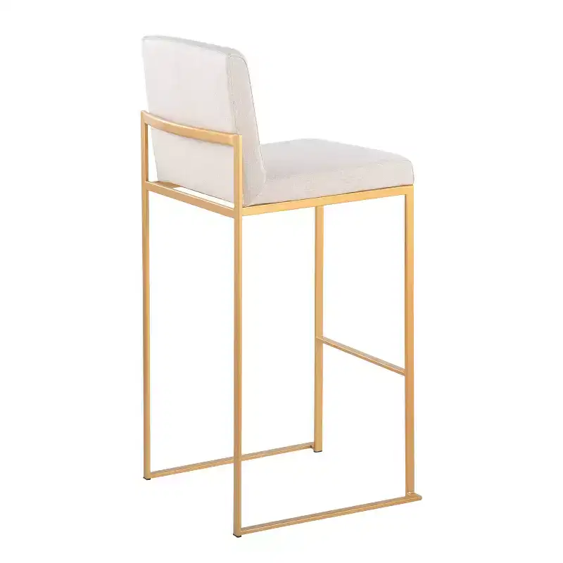 LumiSource Set of 3 Fuji High Back Barstools Fabric