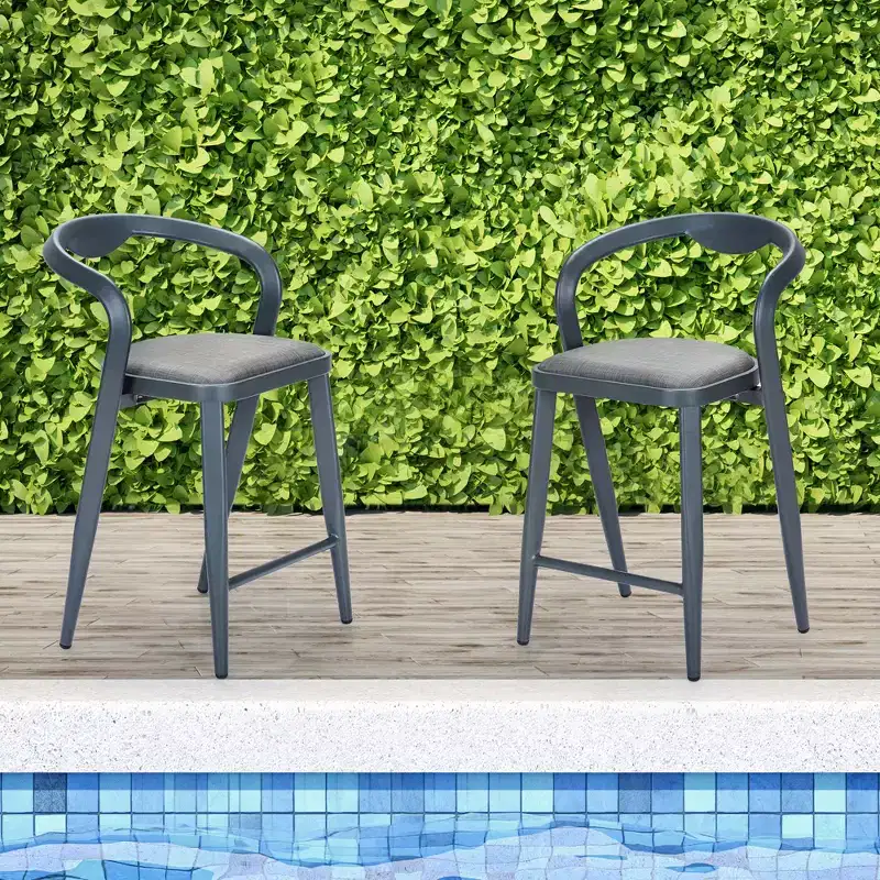 Bar Stools Set of 2, Swivel Counter Height Barstools with Back, Adjustable Modern Bar Chairs, Tall Armless Kitchen Island Stool