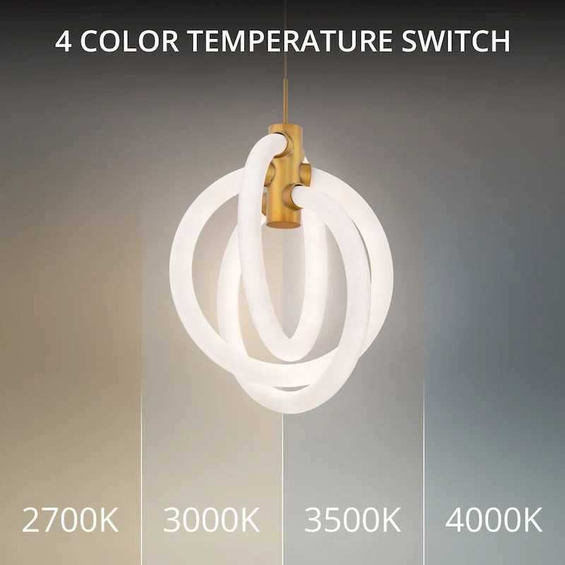 WAC Lighting PD-27413-35 Knot 3 Light 10  Wide LED Abstract Pendant -