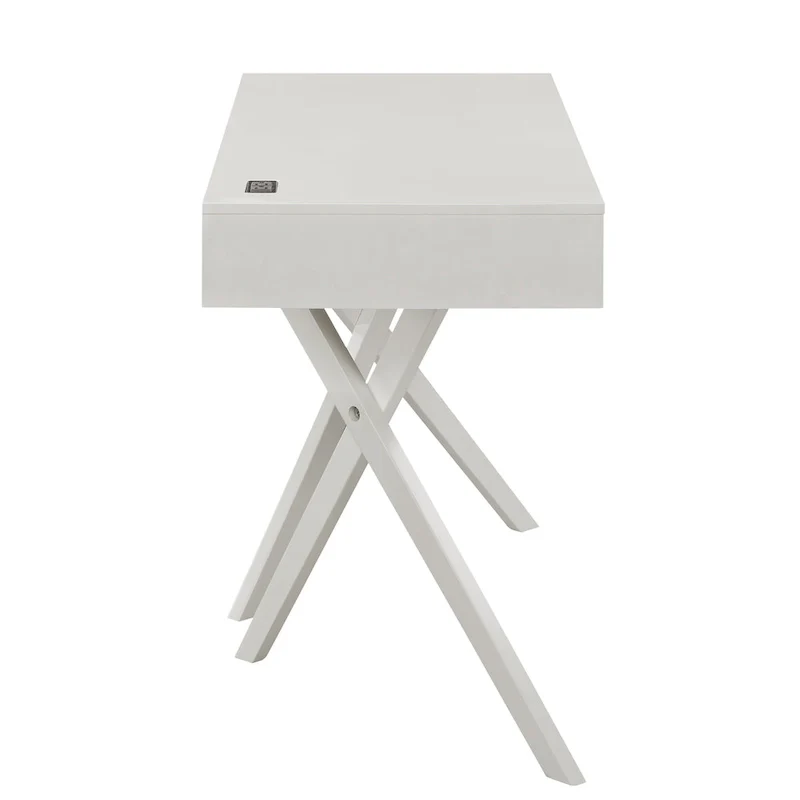 Foli Transitional 47-inch Wood 2-Drawer Desk with USBs and Power Outlets by Furniture of America