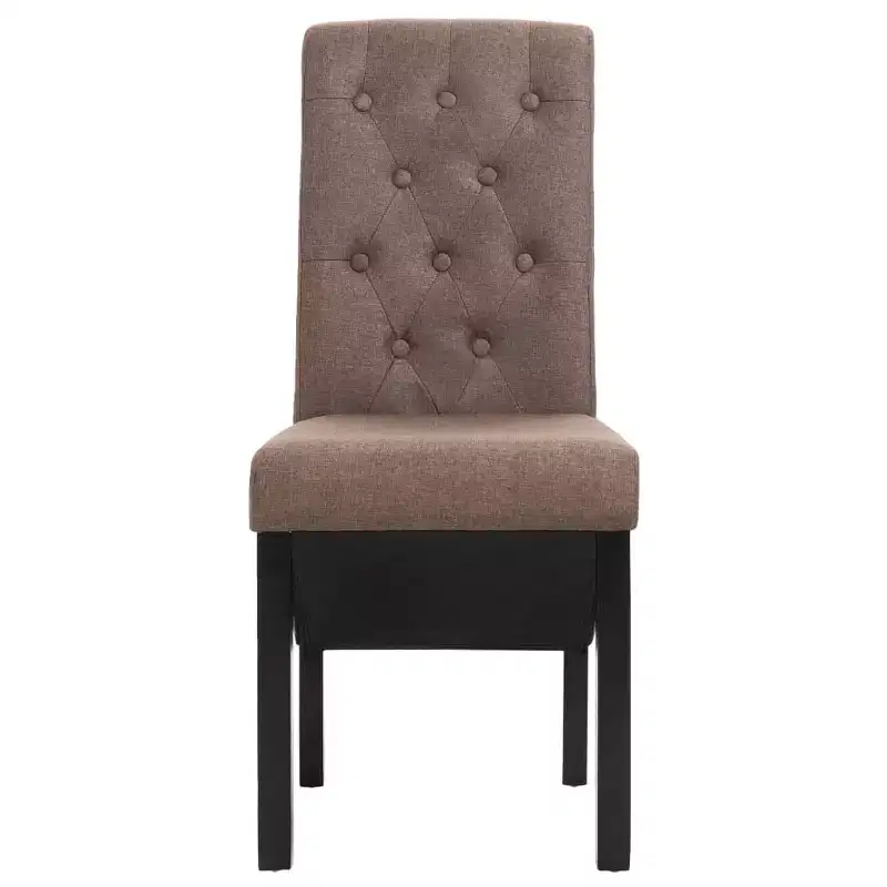 CLIHOME Modern style dining chair, solid wood leg soft cushion fabric kitchen chair(Set of 2)