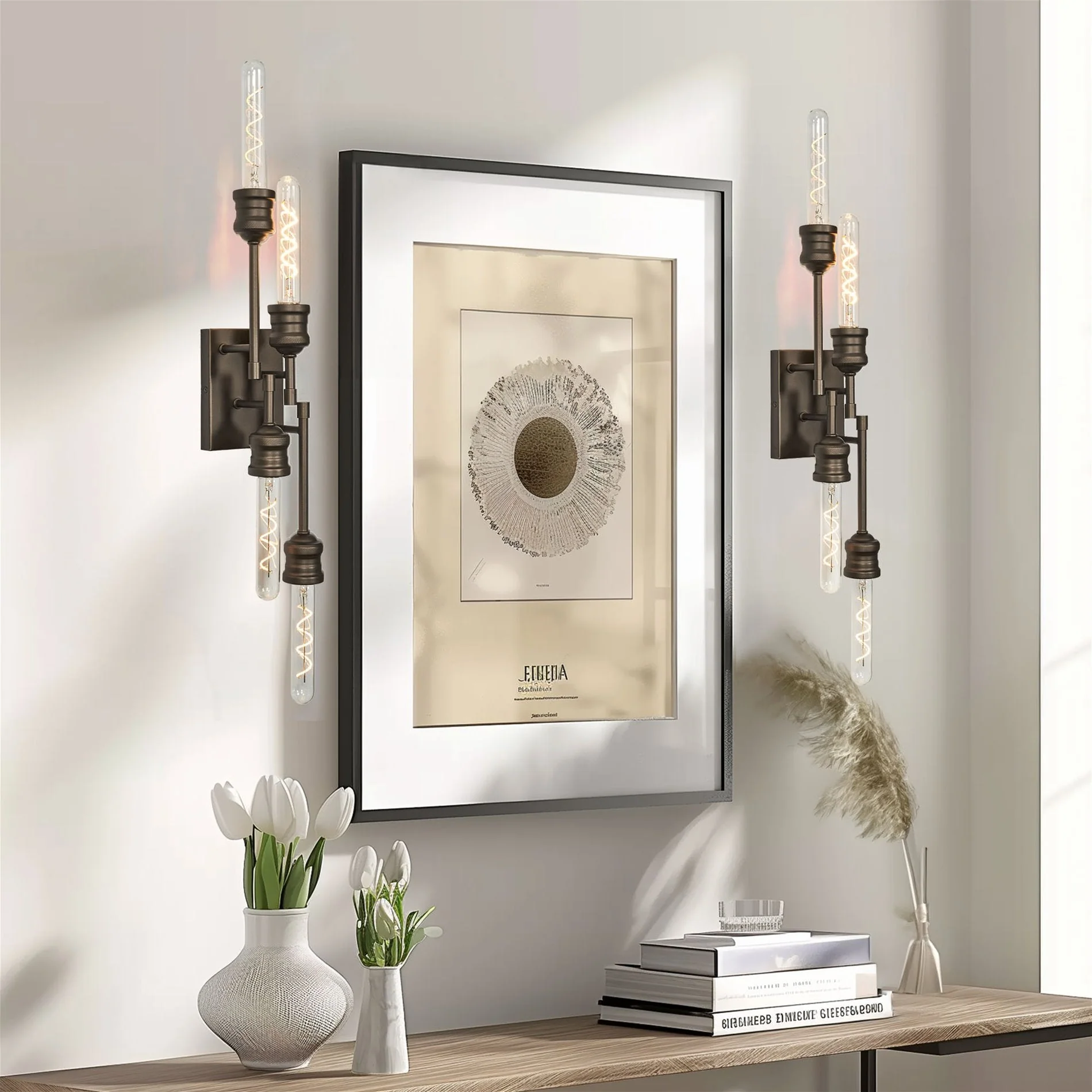 Quattro 19 Modern Industrial 4-Light Linear Vanity Light