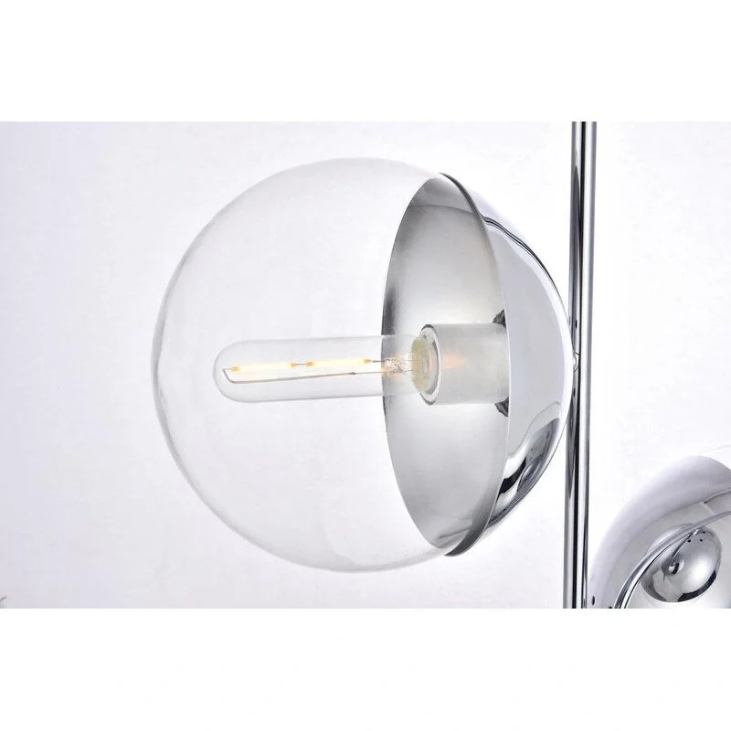Modern 2-light 17-inch Double Bubble Pendant w/ Clear Glass