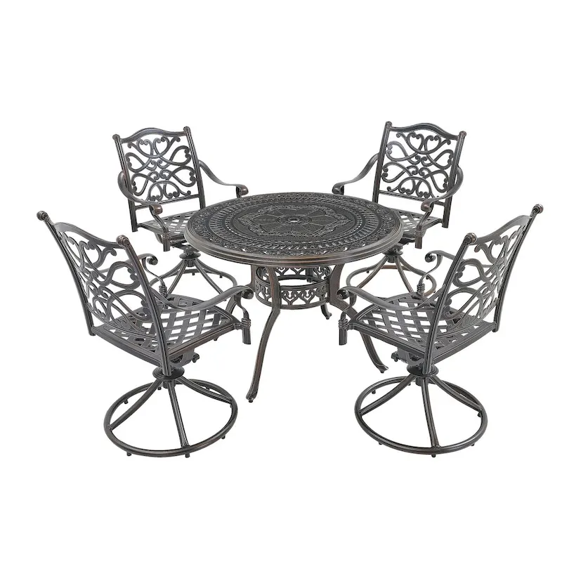 5-Piece Cast Aluminum Patio Dining Set