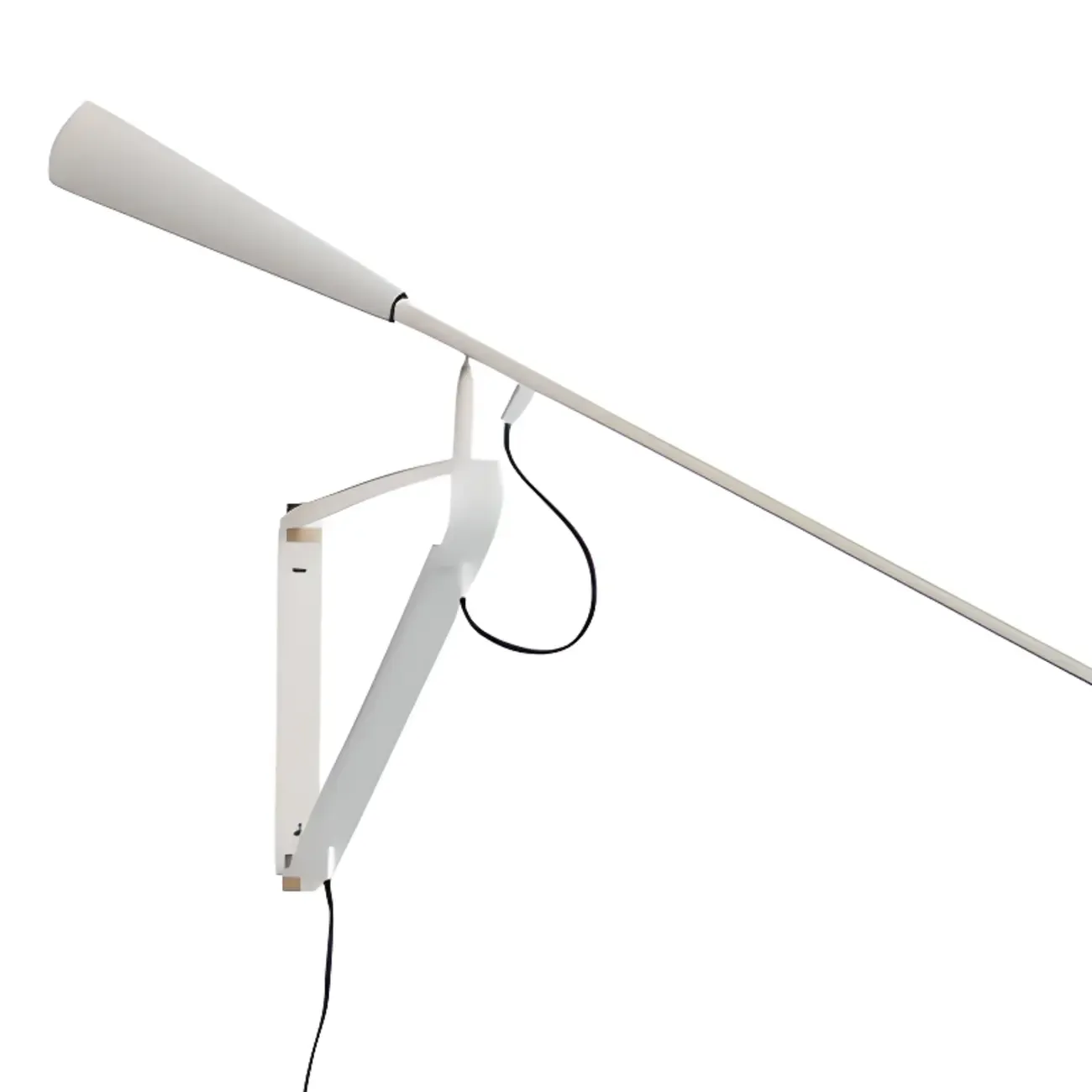 Modern Black Metal Plug-In Swing Arm Wall Sconce