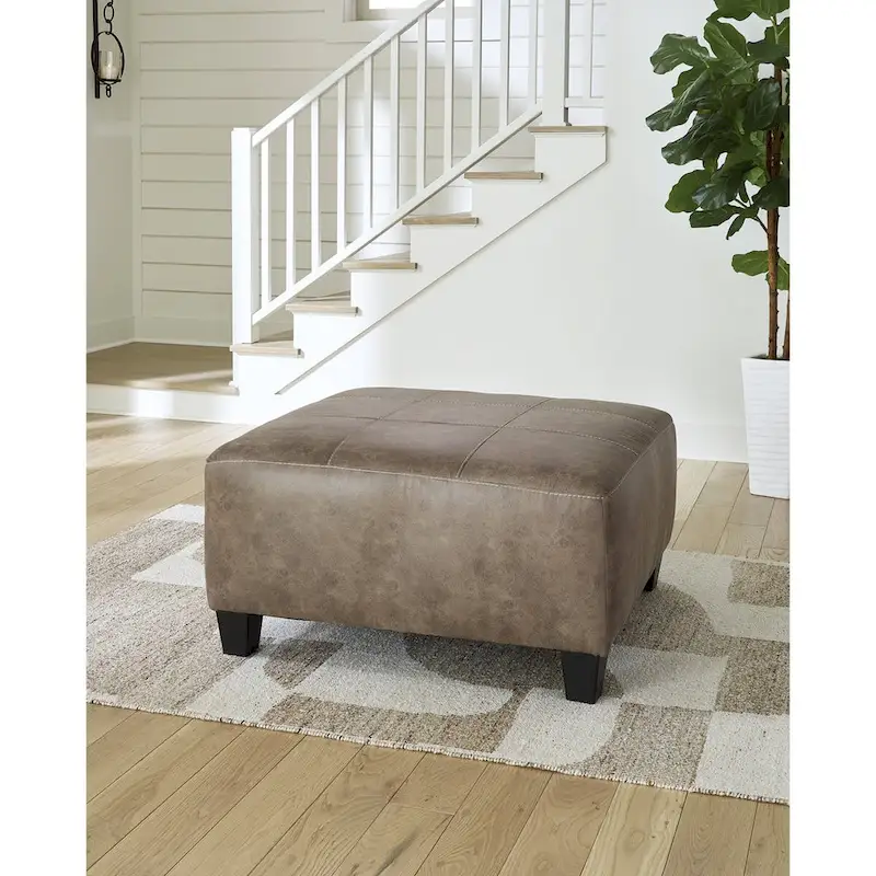 Signature Design by Ashley Navi Fossil Oversized Accent Ottoman