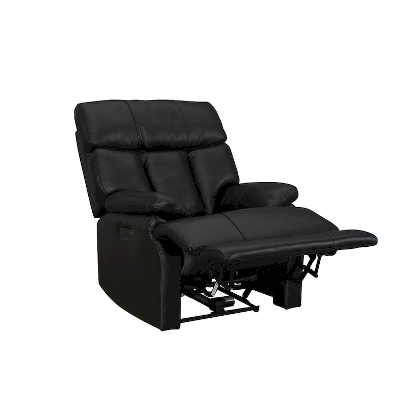 Top Grain Leather Power Recliner Chair Adjustable Headrest Extendable Footrest Zero Gravity Recliner