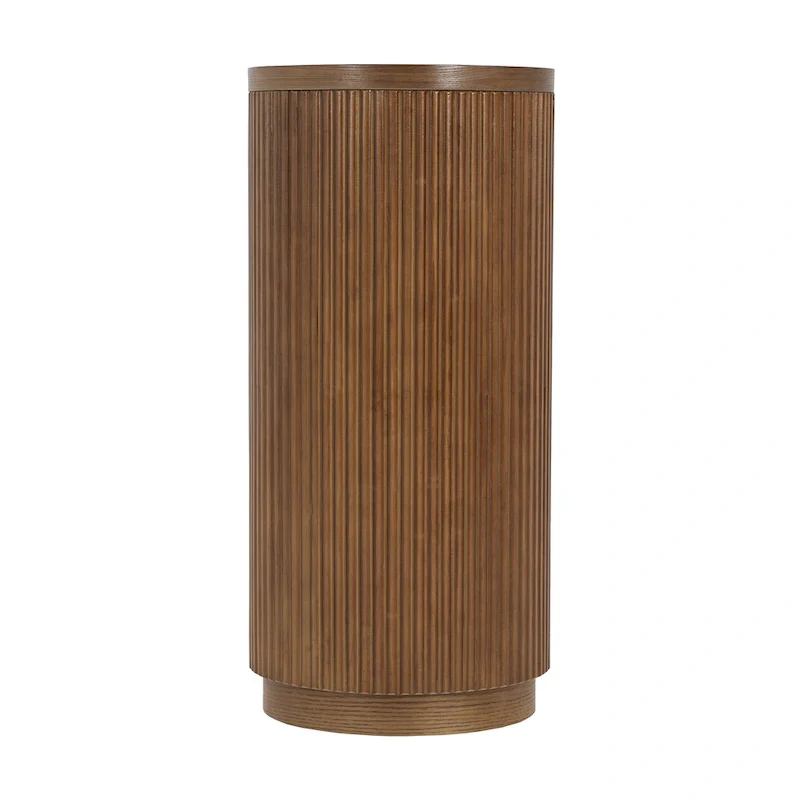 Modern Entryway Table (with Open Shelving and Elegant Wood Grain Design)