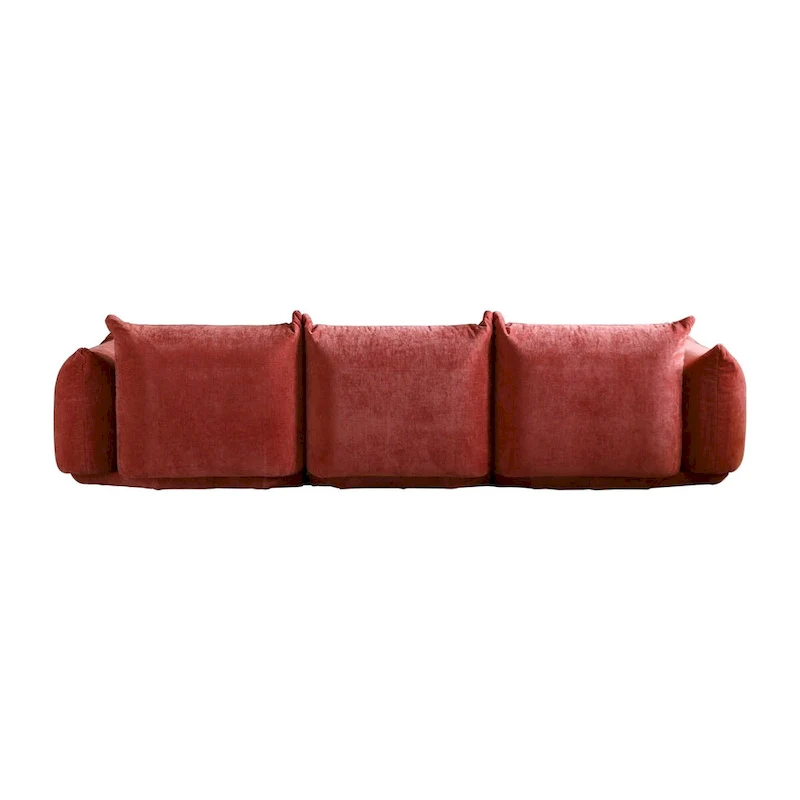 Modern Comfy 3 Seater Couch, Chenille Sectional Sofa 3 Seats Modular Couches with Thick Cushion