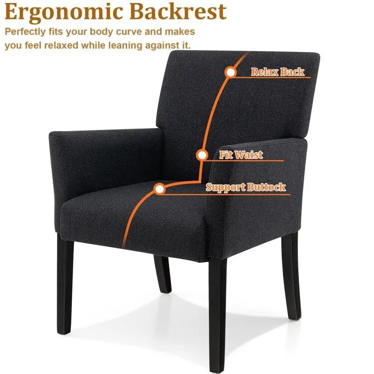 Executive Guest Chair Reception Waiting Room Arm Chair - 27.5 x 23 x 35.5 (L x W x H)