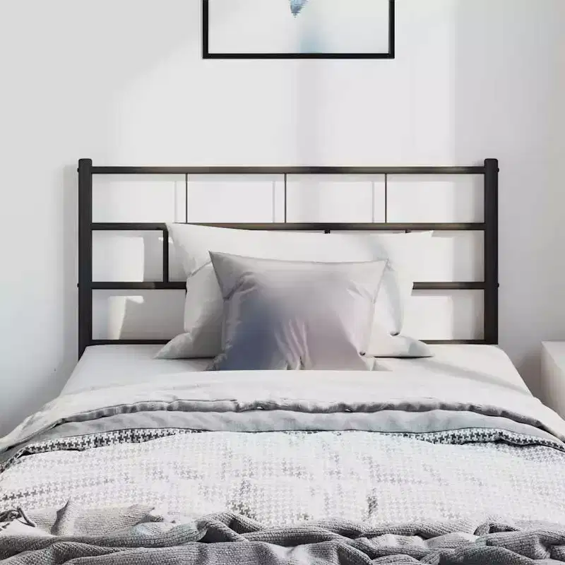vidaXL Metal Headboard, Powder-Coated Steel, Headboard Only