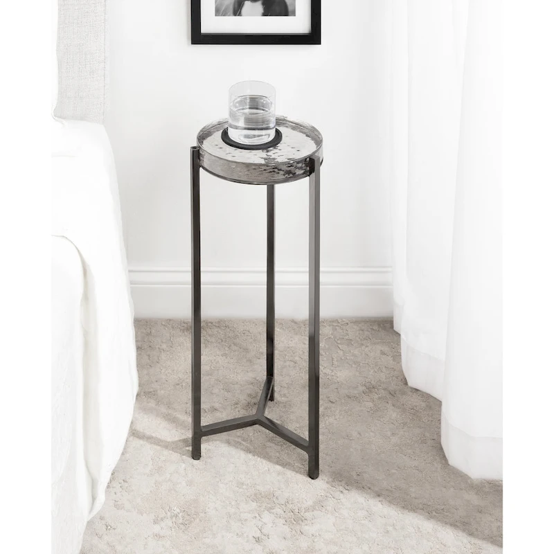 Kate and Laurel Aguilar Glam Drink Table - 9x9x23