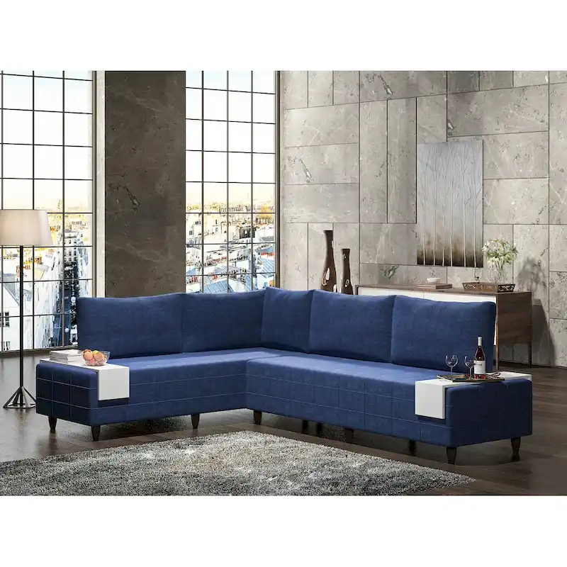 Sagopa Modern Metal Frame with Foam Seat Sectional Sofa