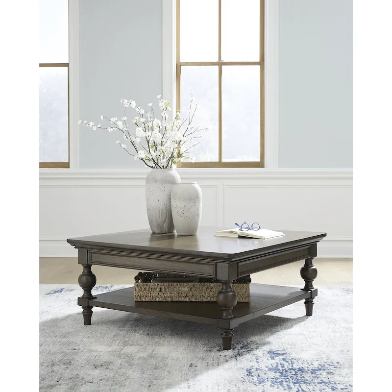 Signature Design by Ashley Veramond Dark Brown Square Cocktail Table - 42 W x 42 D x 18.63 H