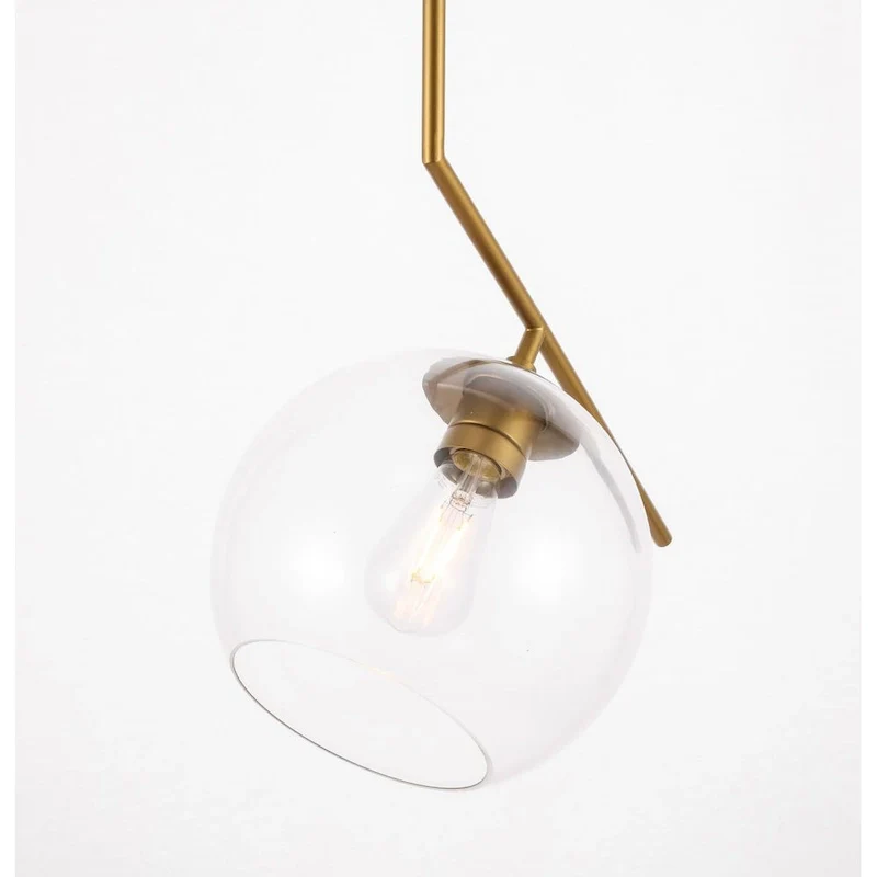 Bastina 10-Inch 1-DownLight Clear Glass Pendant