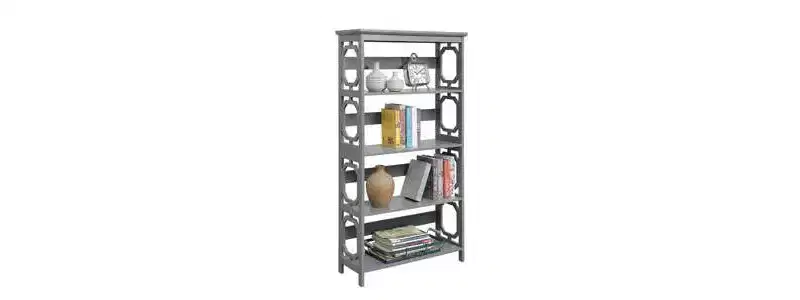 60 Omega 5 Tier Bookcase - Breighton Home