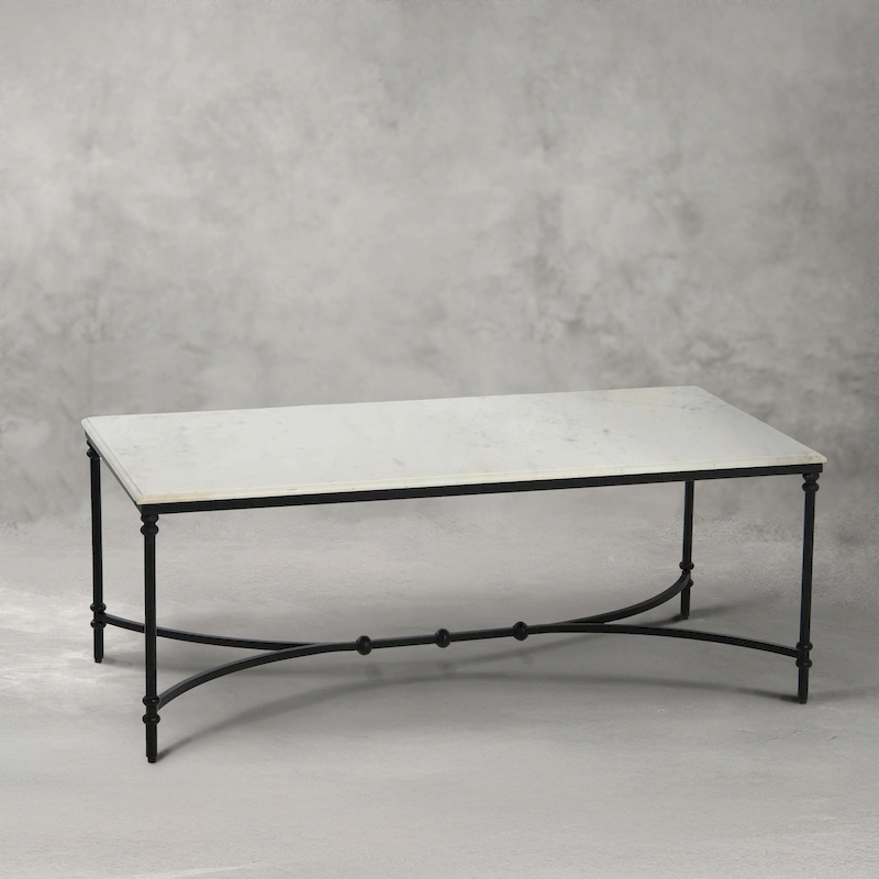 Libertine Genuine Marble and Metal Coffee Table