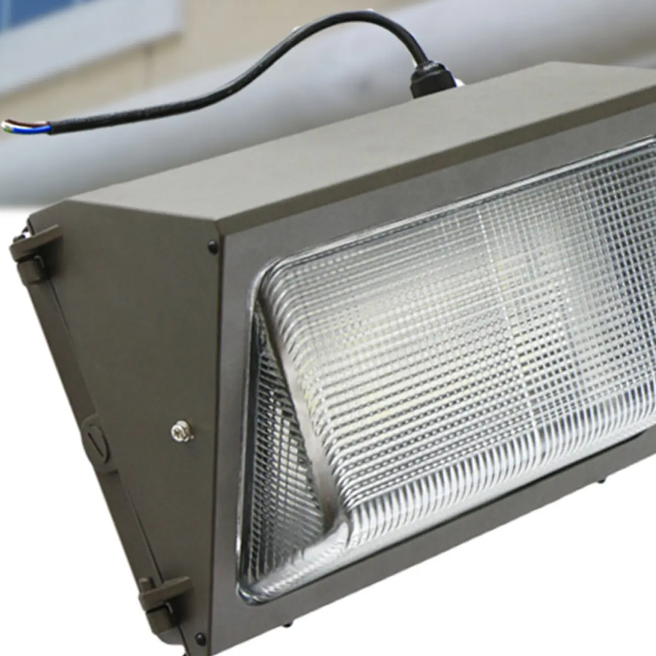 Modern Matte Grey Metal Geometric Clear Glass Wall Sconce