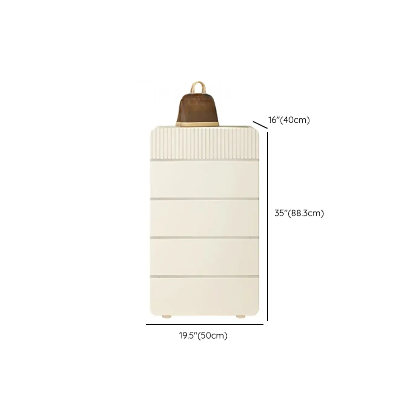 Versatile Modern White Accent Chest with Waterproof Design