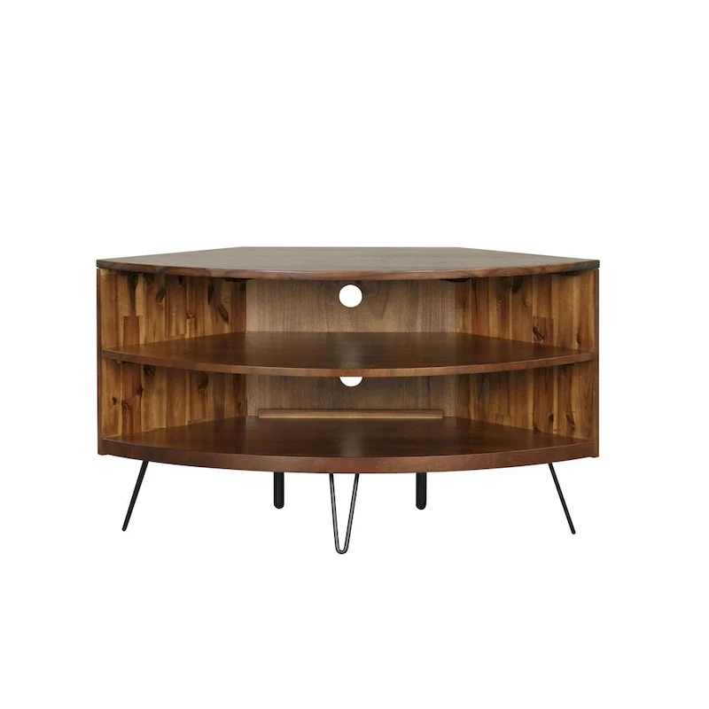 Declan Solid Acacia 43-inch Corner Media Stand