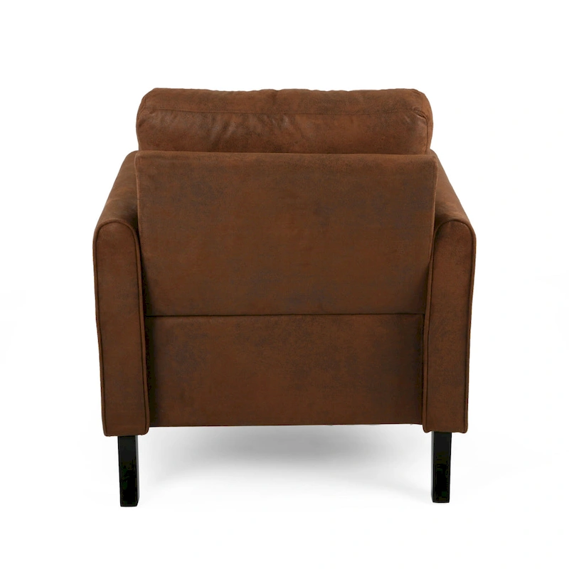Modern 31 Microfiber Club Chair with Tapered Legs and Thick Seat Cushions