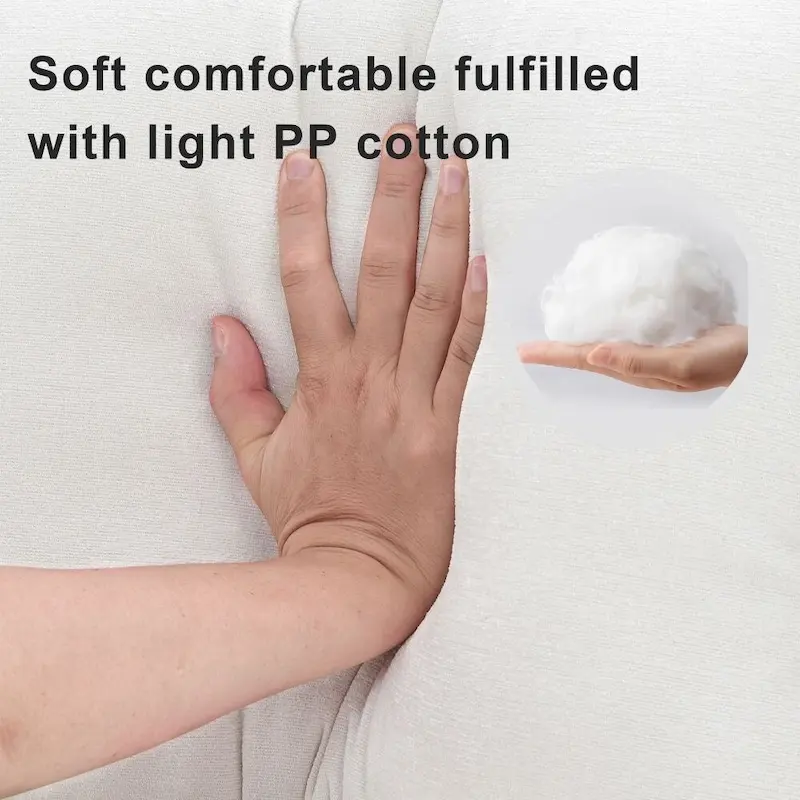 Modern U-shaped Sectional Sofa with Waist PillowsSleeper Sofa Couch with Chaise Lounge