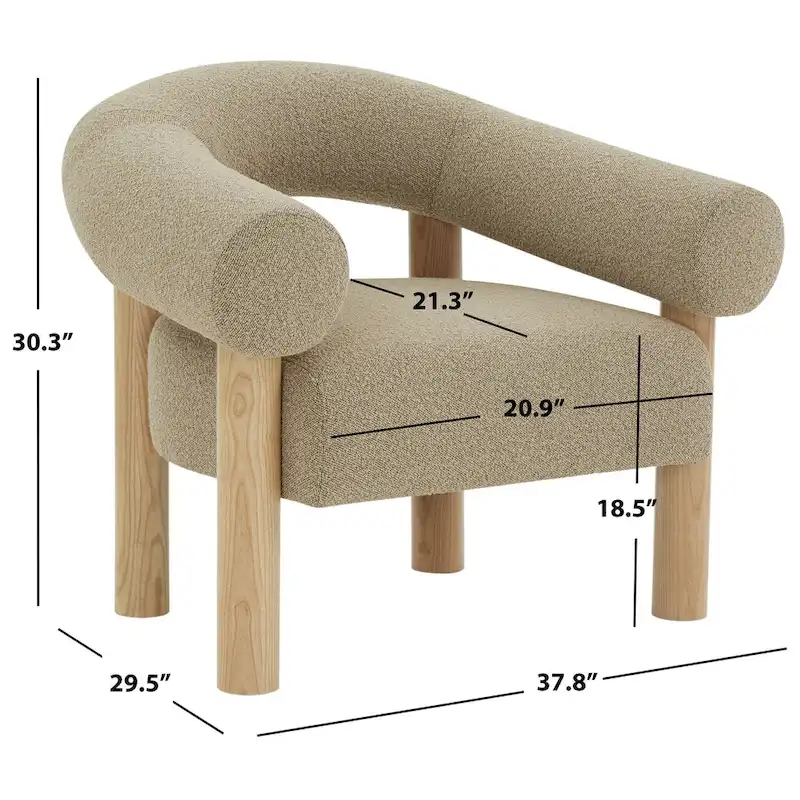 SAFAVIEH Couture Reese Accent Chair - 38 W x 30 D x 30 H - 38Wx30Dx30H