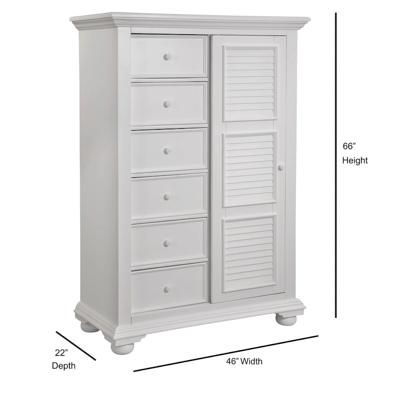 Beachcrest Eggshell White Wood Gentleman's Chest
