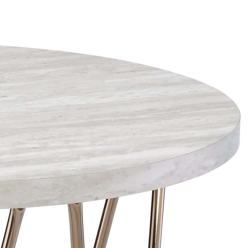 Steve Silver Ravine Marble Top Side Table